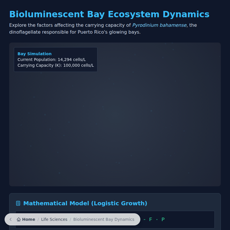 Bioluminescent Bay Ecosystem Dynamics