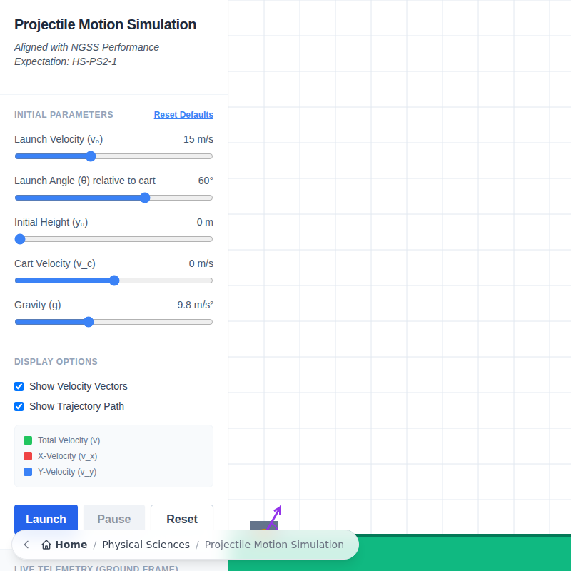 Projectile Motion Simulation